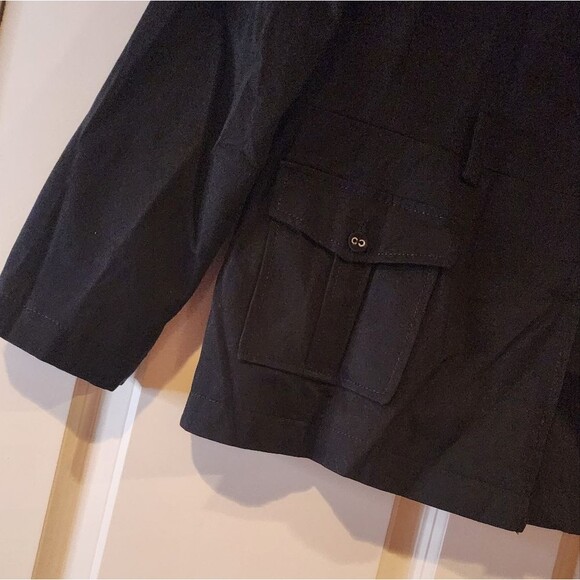 Signature by Larry Levine black lightweight lined button front jacket size 10 - Picture 3 of 7